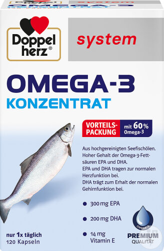 Doppelherz System Omega-3 Concentrate 120 Capsules