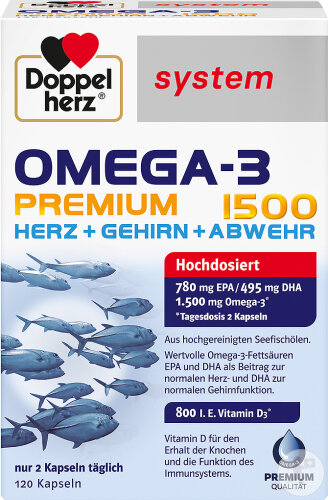 Doppelherz System Omega-3 Premium Capsules 120 pieces