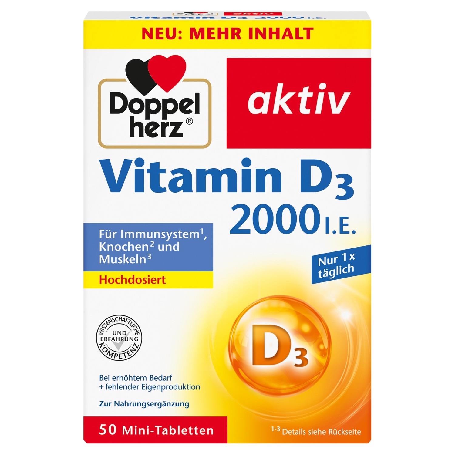 Doppelherz Vitamin D3 2000 IU Tbl. 50