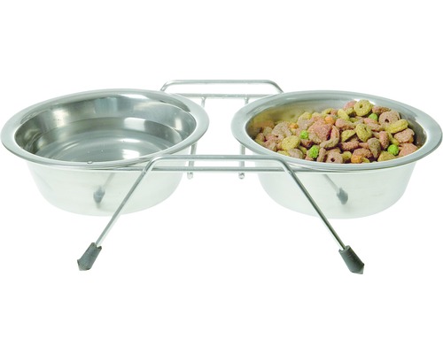 Karlie Double bowl stand including 2 bowls 350 ml