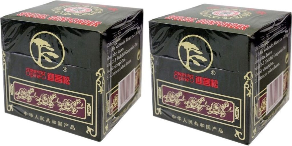 Twin pack GREETING PINE Special Gunpowder Green Tea (2 x 500g) | Green tea | green tea China 1000g