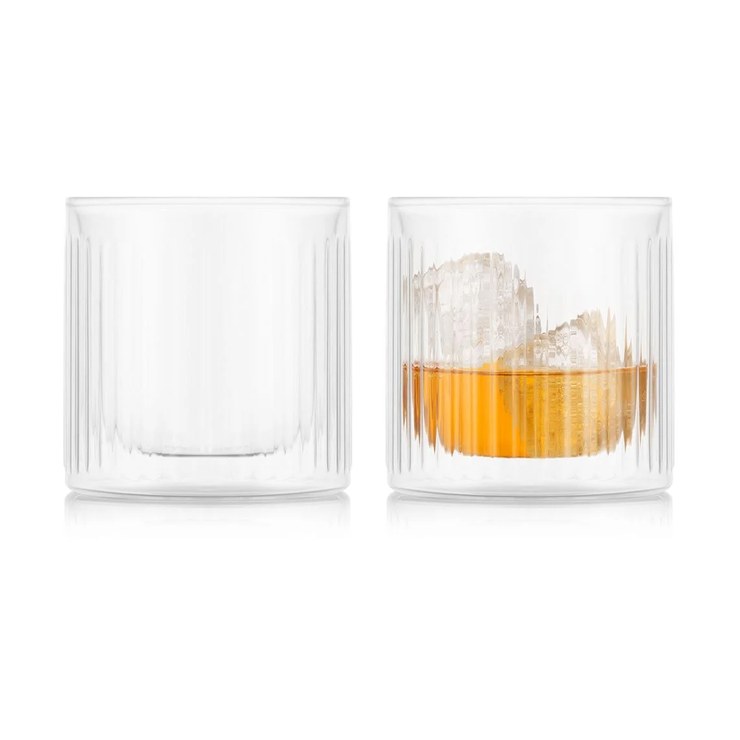 Bodum Douro Bar double walled whiskey glass 30 cl pack of 2