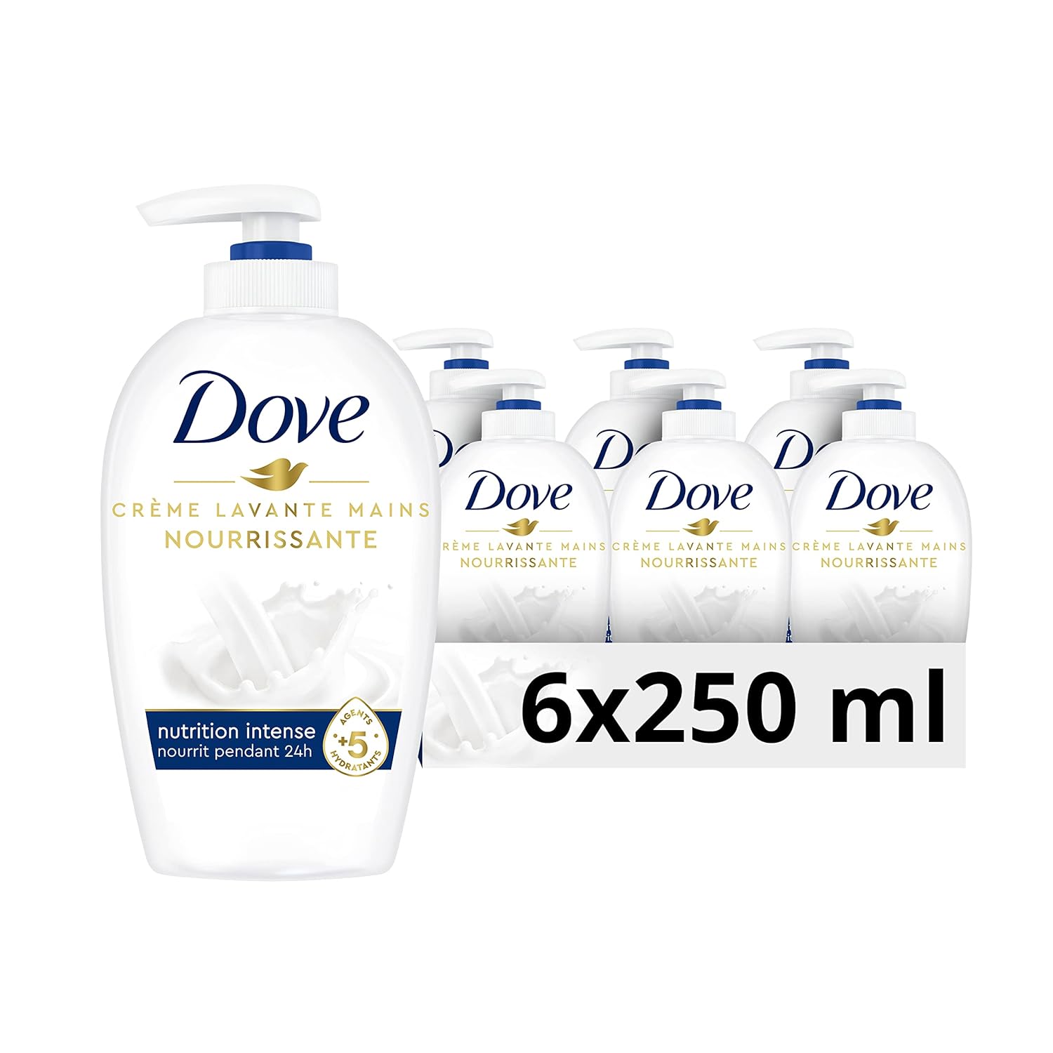 Dove 6 x Original Liquid Soap - Smooth and Soft Skin Protection 250ml