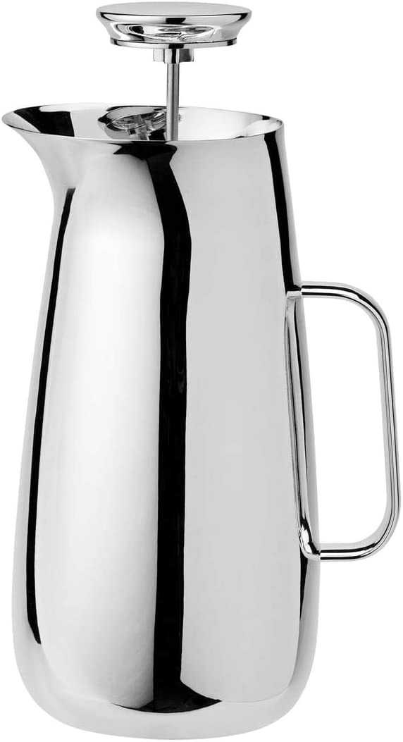 Stelton Foster Press Filter Jug, Frensh Press, Stainless Steel, Silver, 1 Litre