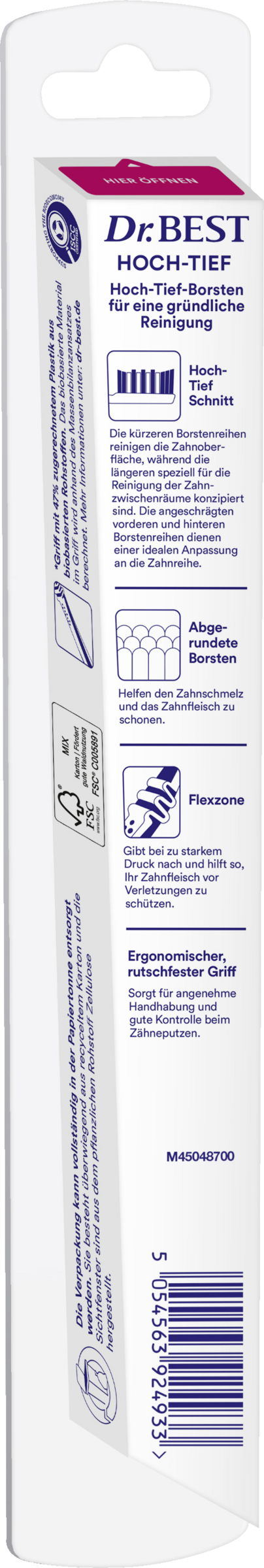 Dr.BEST High-Low Toothbrush, Medium