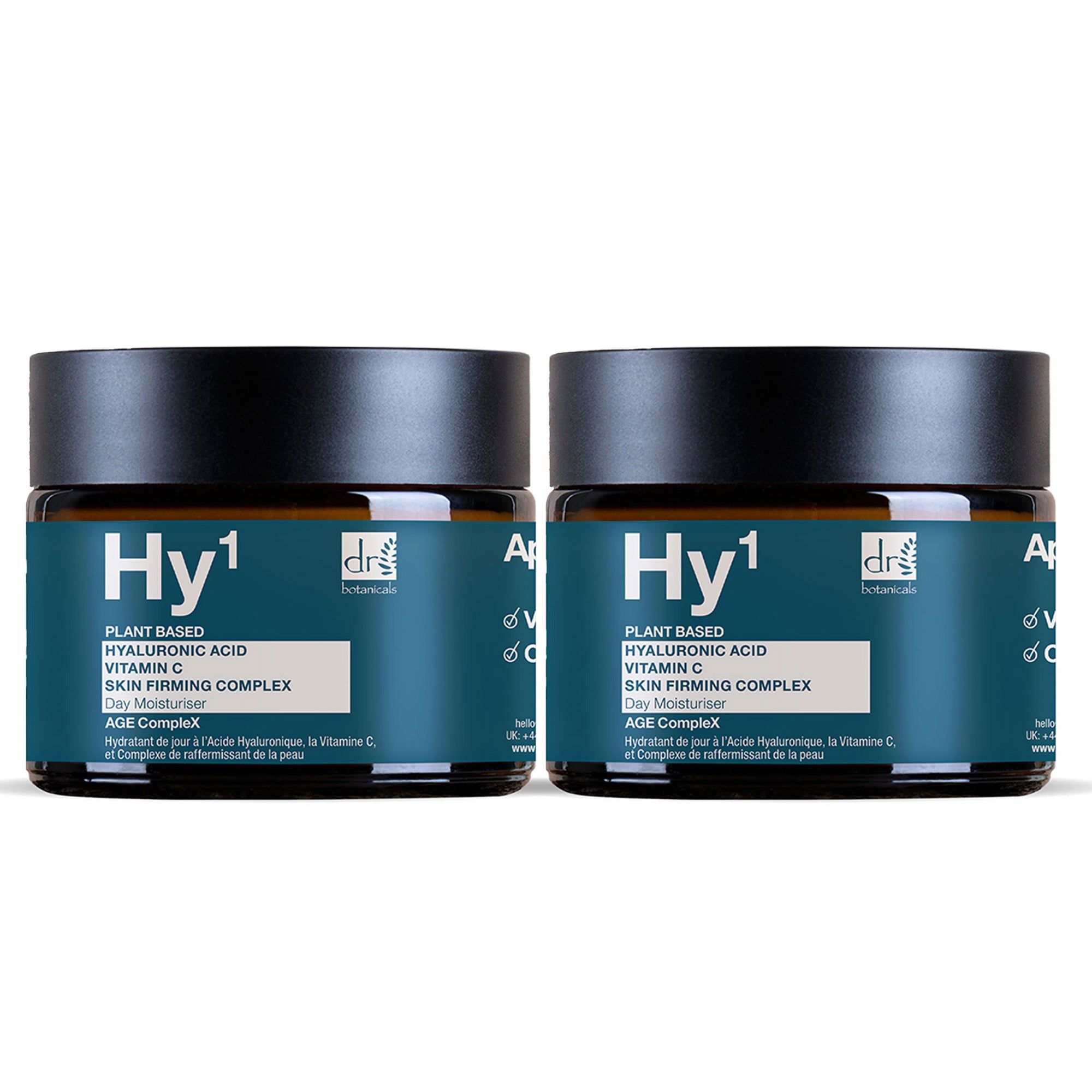 Dr. Botanicals Hyaluronic Acid 1% & Vitamin C 1% Day Cream 60ml x 2 Duo Pack 120 ml