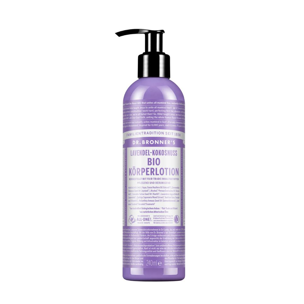 Dr. Bronner's Organic Lavender-Coconut Body Lotion 240 ml
