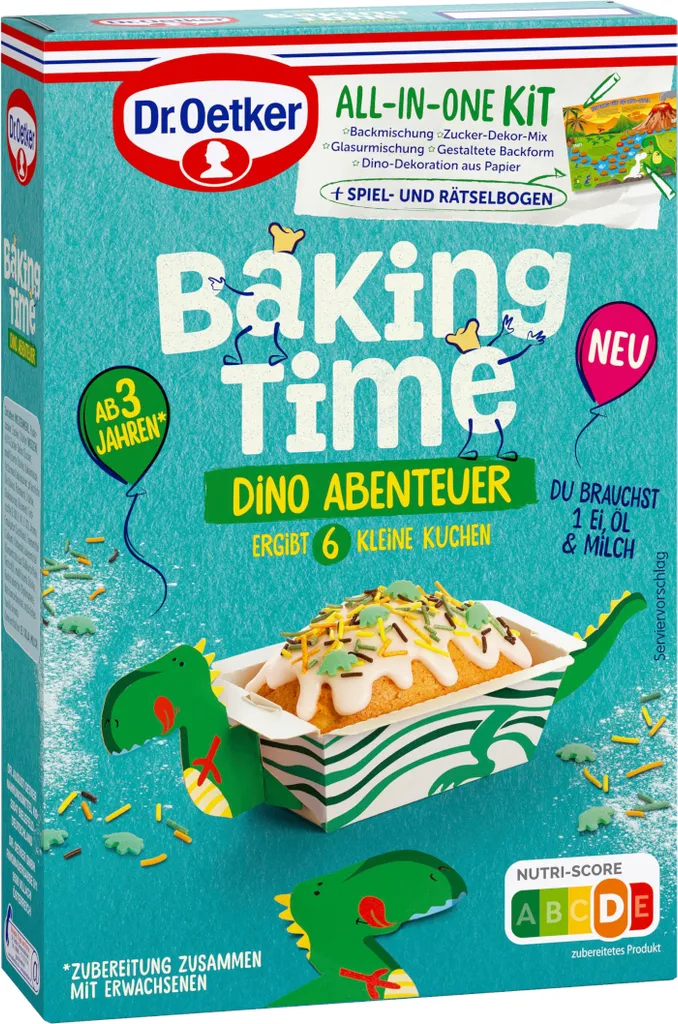 Mega Paradise Dr. Oetker Baking Time Dino Adventure Exciting Baking Mix 300g