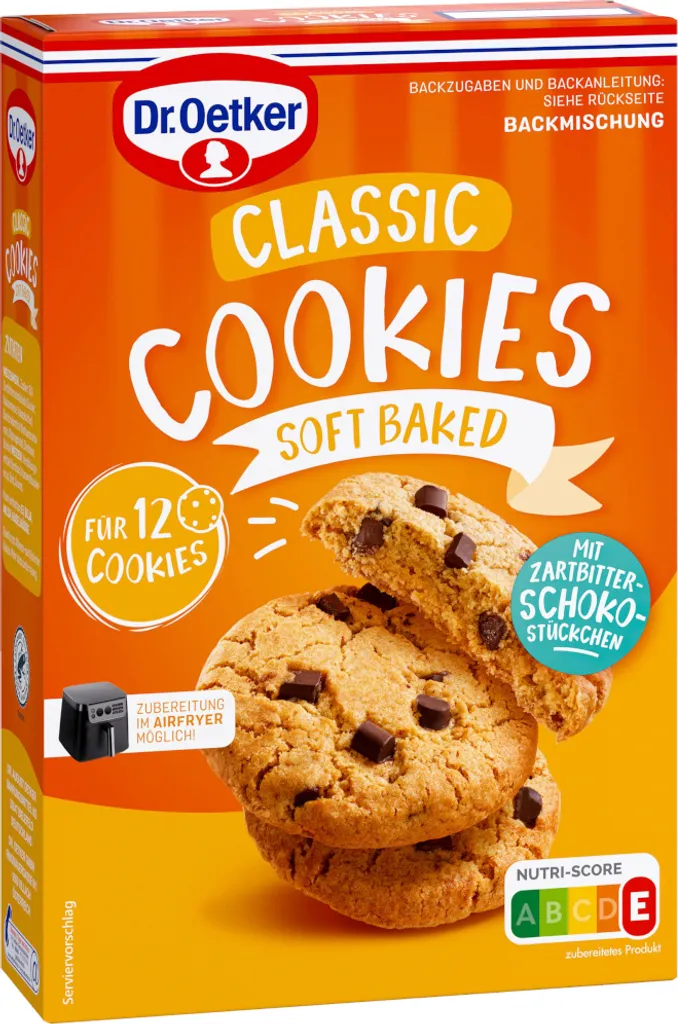 Mega-Paradies Dr. Oetker Classic Cookies Baking Mix, lightly crispy, 395g pack 395g