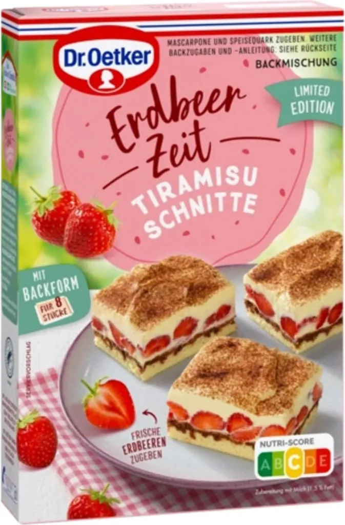Mega Paradise Dr. Oetker Strawberry Time Tiramisu Slices Limited Edition 200g