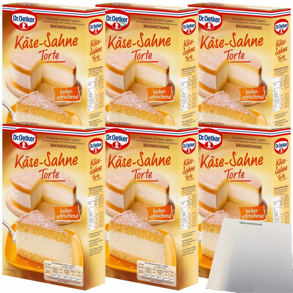 Dr. Oetker Cheese Cream Cake Baking Mix 6-pack (6x385g pack) + usy block