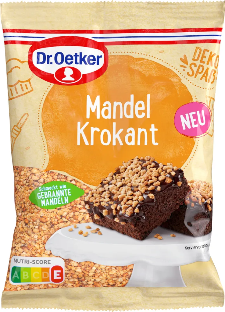 Mega-Paradies Dr. Oetker Almond Brittle, roasted almond slivers in caramel, 100g