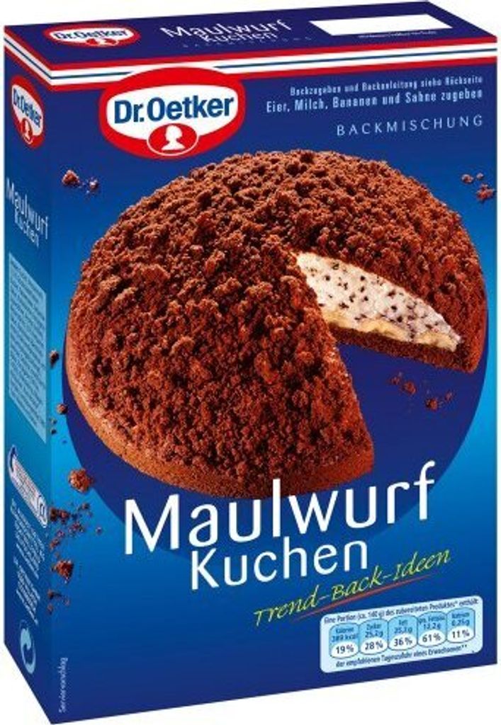 Mega Paradise Dr. Oetker Mole Cake, 4-pack (4 x 435 g)