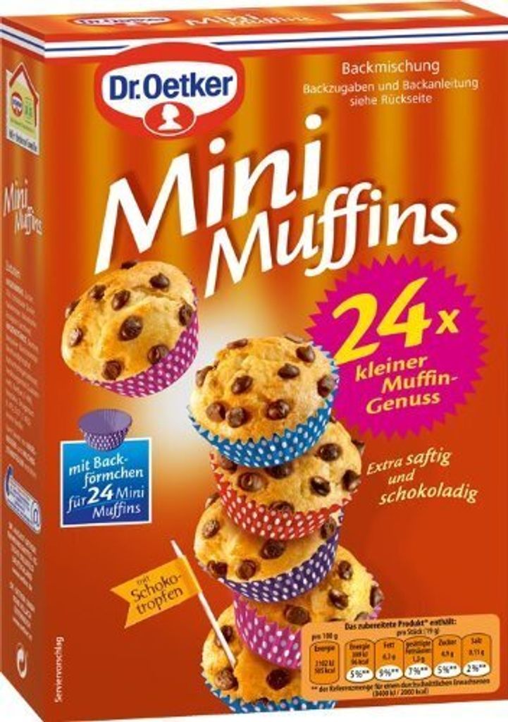 Mega-Paradies Dr. Oetker Mini Muffins, 4x 270g