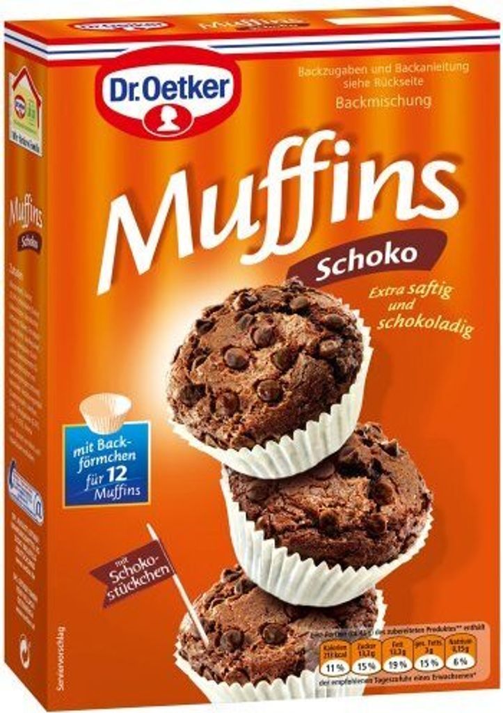 Mega Paradise Dr. Oetker muffins chocolate, pack of 4 (4 x 335 g)