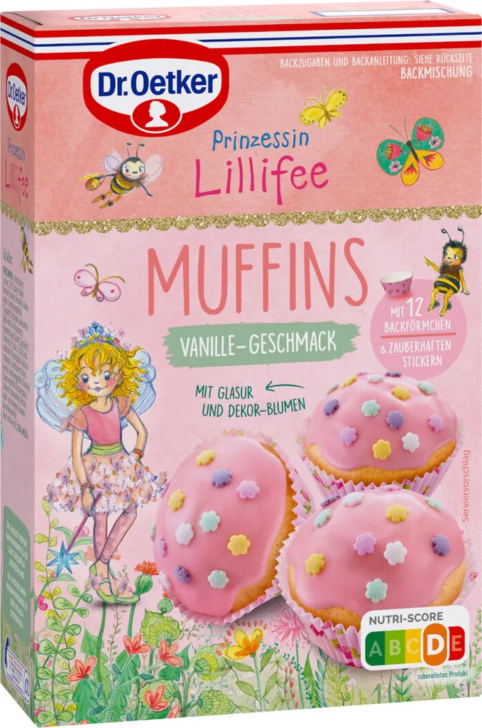 Mega Paradise Dr. Oetker Princess Lillifee Muffins Vanilla Flavor, 3-pack (3 x 397 g)