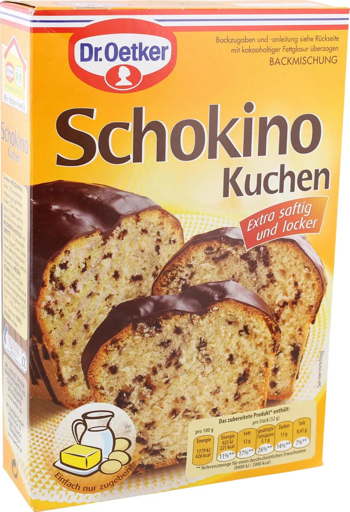 Mega-Paradies Dr. Oetker Schokino Cake Extra moist and fluffy cake mix 480g
