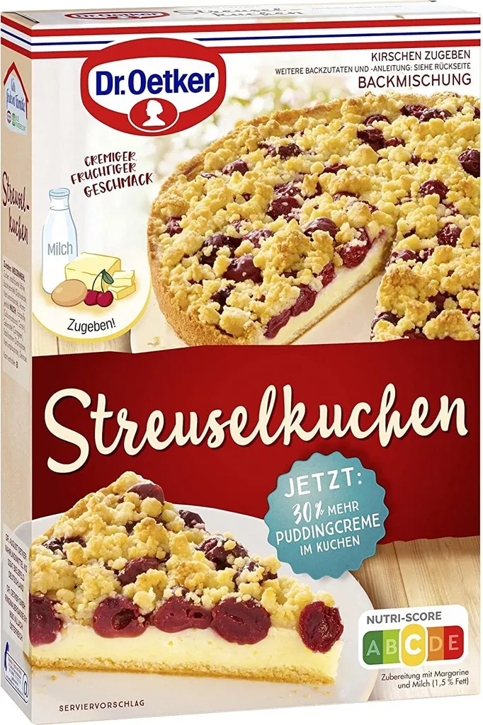Mega Paradise Dr. Oetker crumble cake with 30 percent more custard cream 512g