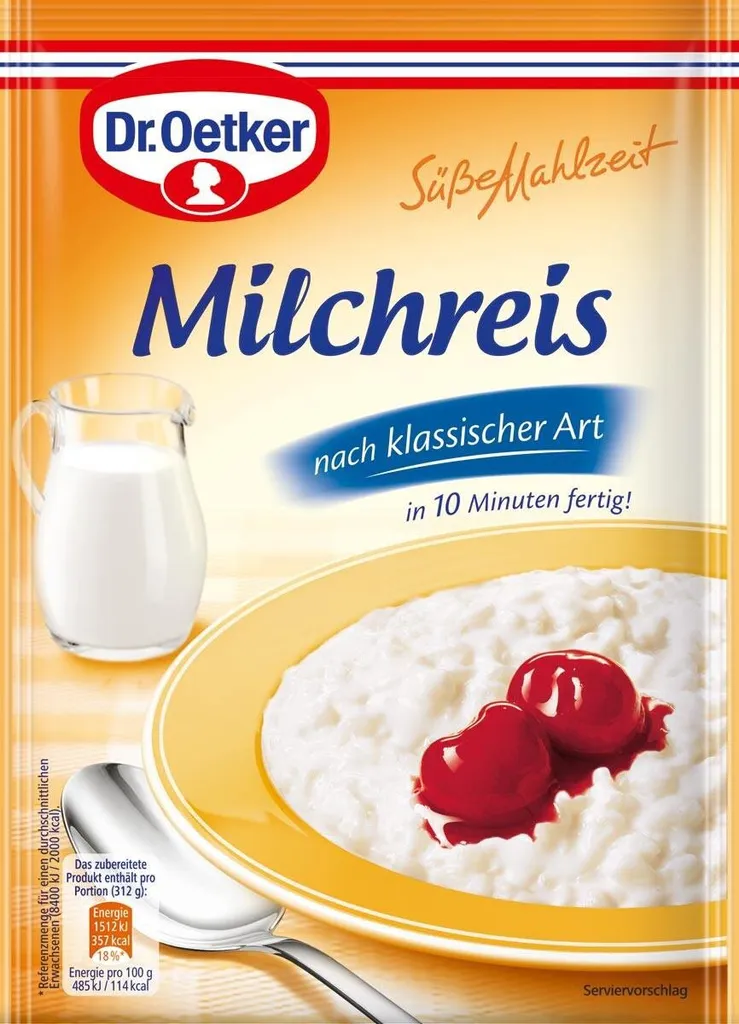 Mega Paradise Dr. Oetker Sweet Meal Rice Pudding Classic Style 125g
