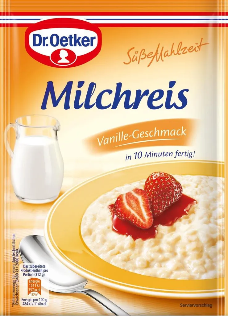 Dr. Oetker - Sweet Meal - Vanilla Rice Pudding - 125 g