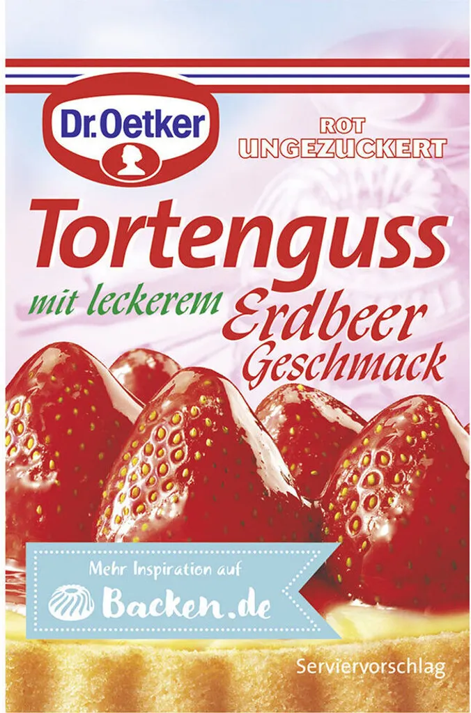 Mega-Paradies Dr. Oetker red cake glaze with delicious strawberry flavor, 3-pack, 36g