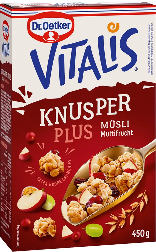 Mega-Paradies Dr.Oetker Vitalis Crunchy + Multi Fruit 450g