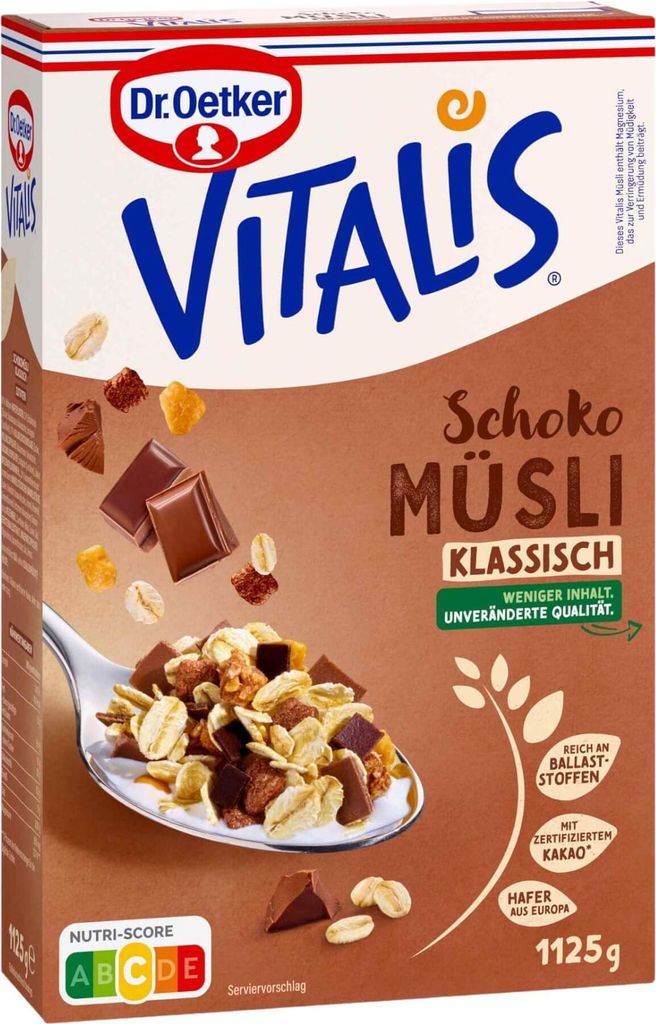 Dr. Oetker Vitalis Chocolate Muesli Classic 1.125kg