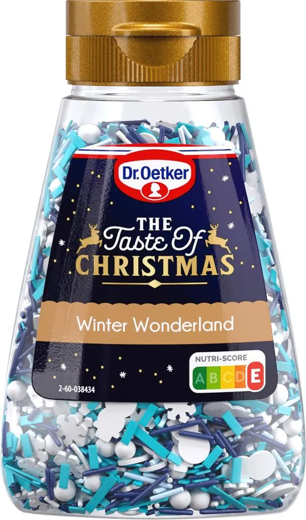 Mega-Paradies Dr. Oetker Xmas Winter Wonderland Sprinkles, Blue and White, 110g Pack 110g