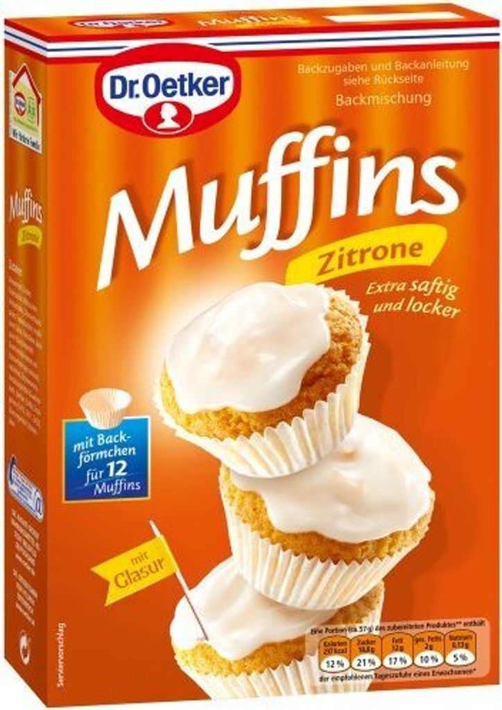 Mega-Paradies Dr.Oetker Lemon Muffins New recipe extra moist and fluffy 415g 4-pack
