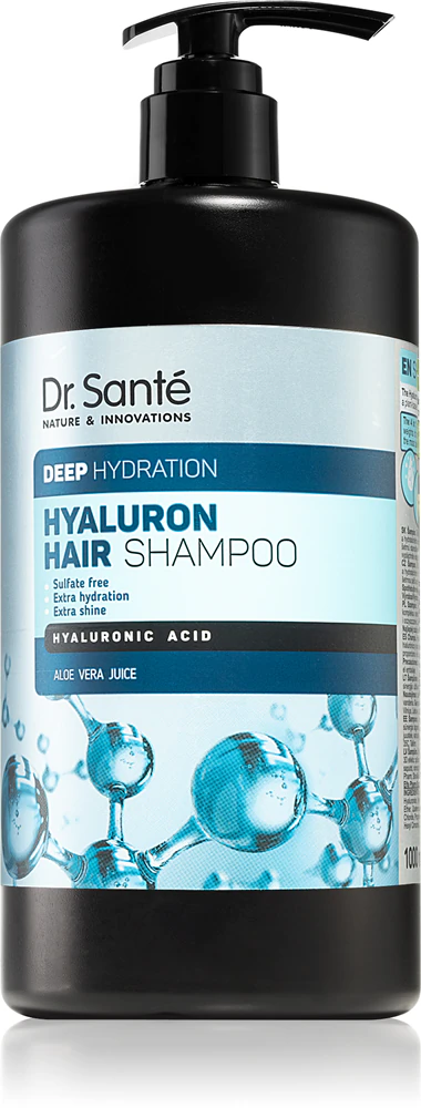 Dr. Santé Hyaluron Shampoo for dry and dull hair provides moisture and shine