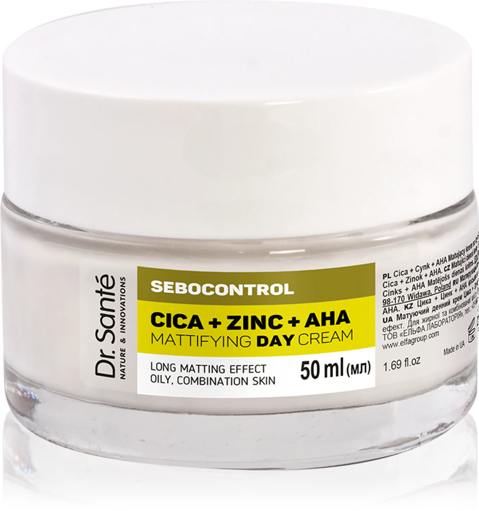 Dr. Santé Sebocontrol Cica + Zinc + AHA mattifying day cream for oily skin