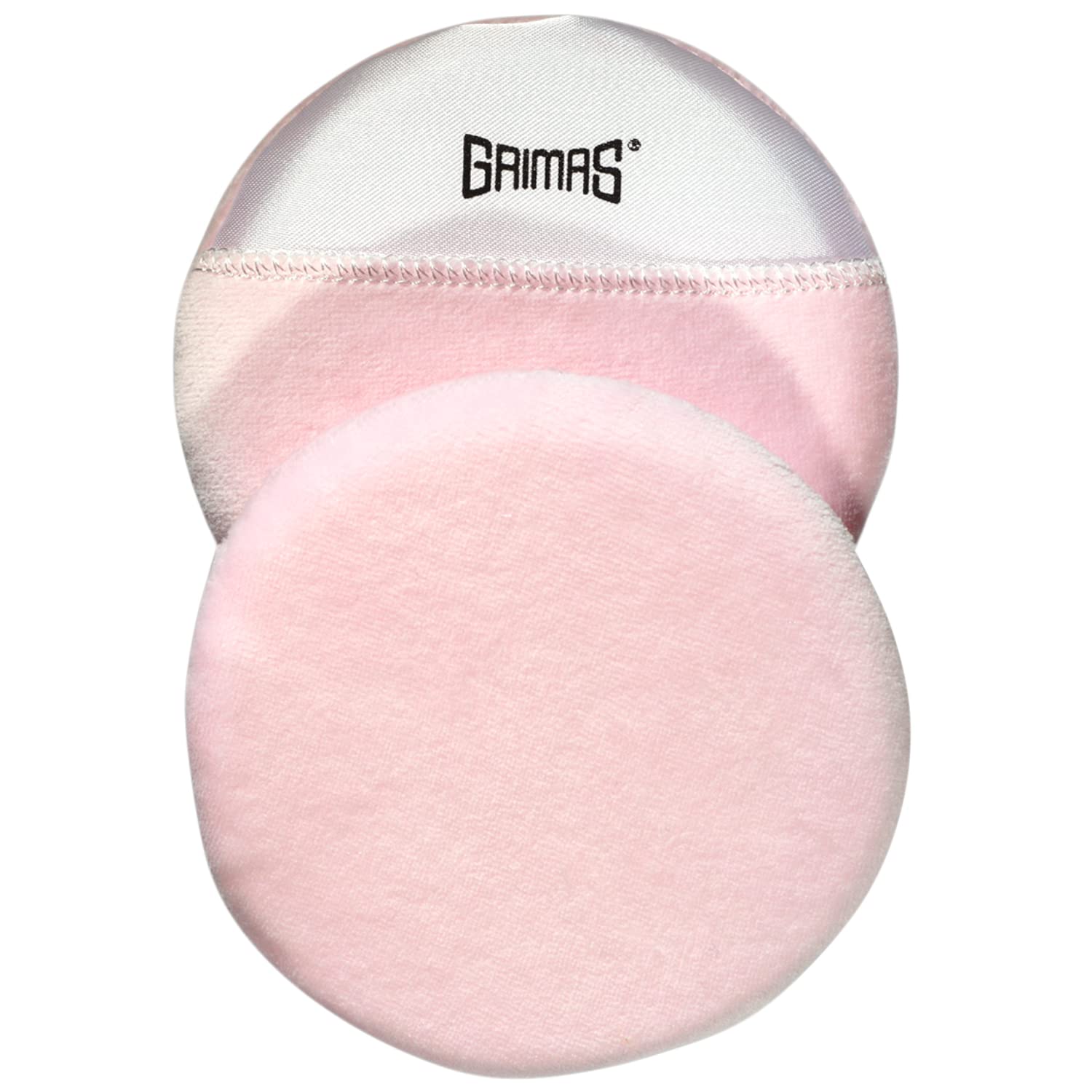 Grimas Professional Velour Powder Puff, 10 cm, for Applying Loose and Pressed Powder, with Removable Velour Case, Washable