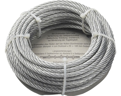 Wire rope Pösamo Ø 2 mm, 10 m galvanized steel
