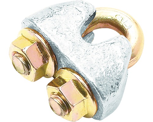 Pösamo wire rope clamp for ropes with a diameter of 13 mm, galvanized steel, 1 piece
