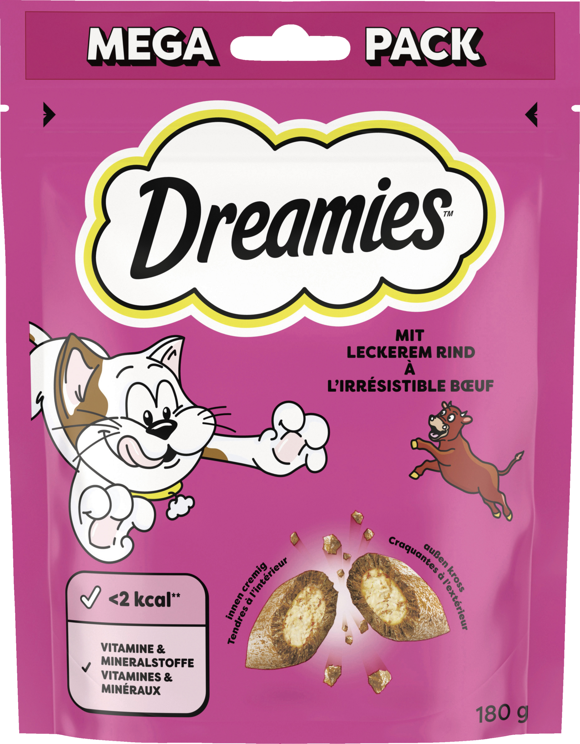 Dreamies Mega Pack with delicious beef 180g