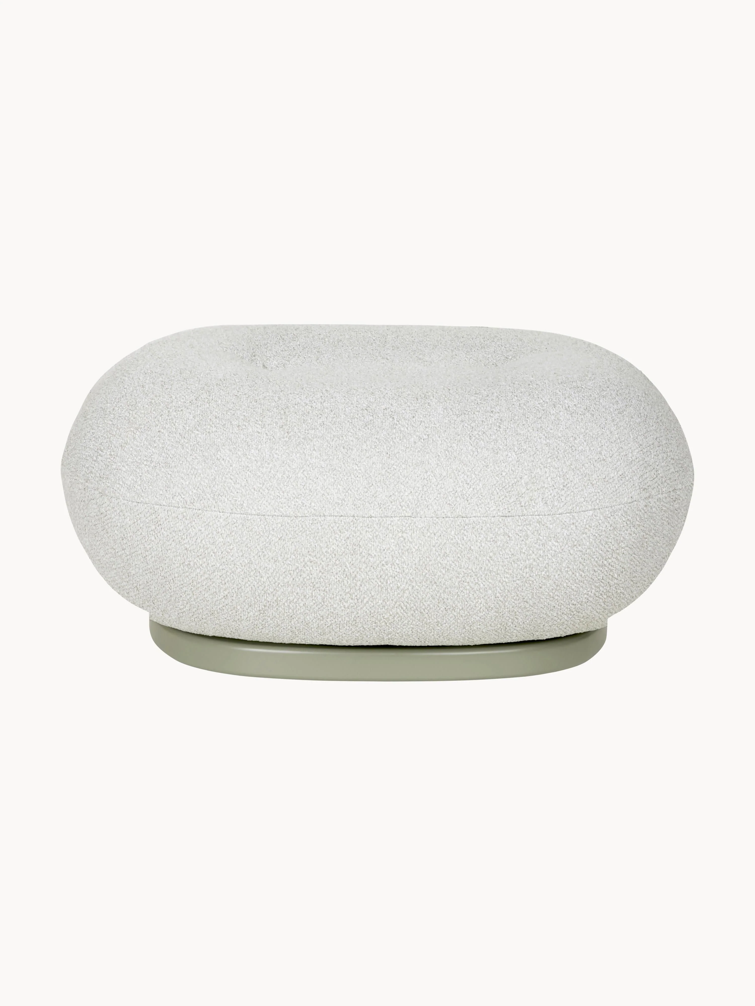 gubi Pacha swivel outdoor pouf made of bouclé