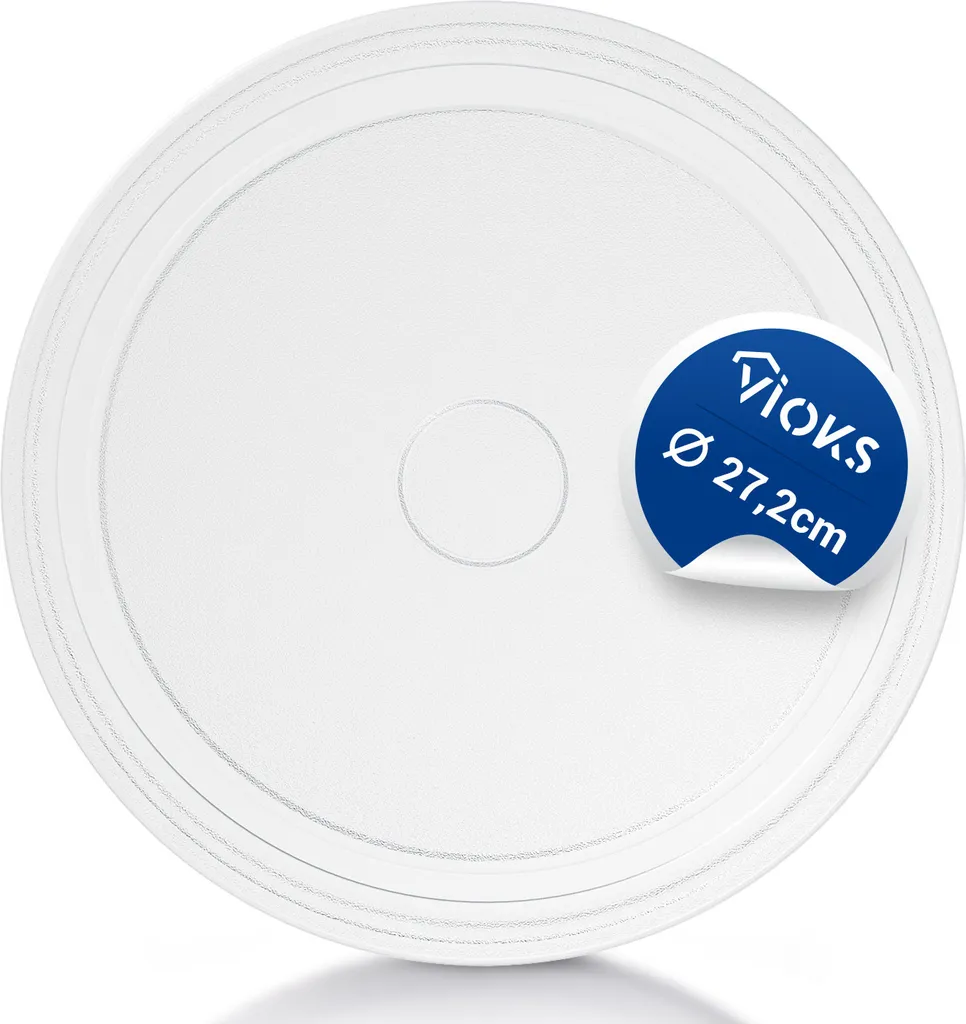 VIOKS Turntable 272 mm, compatible with Whirlpool 480120101083, glass plate for microwave