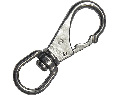 Pösamo Swivel carabiner hook 85 mm stainless steel