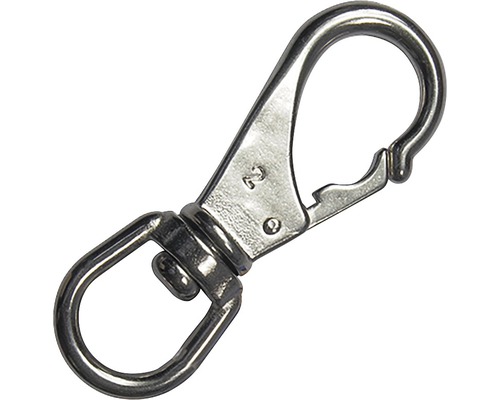 Pösamo Swivel carabiner hook 94 mm stainless steel