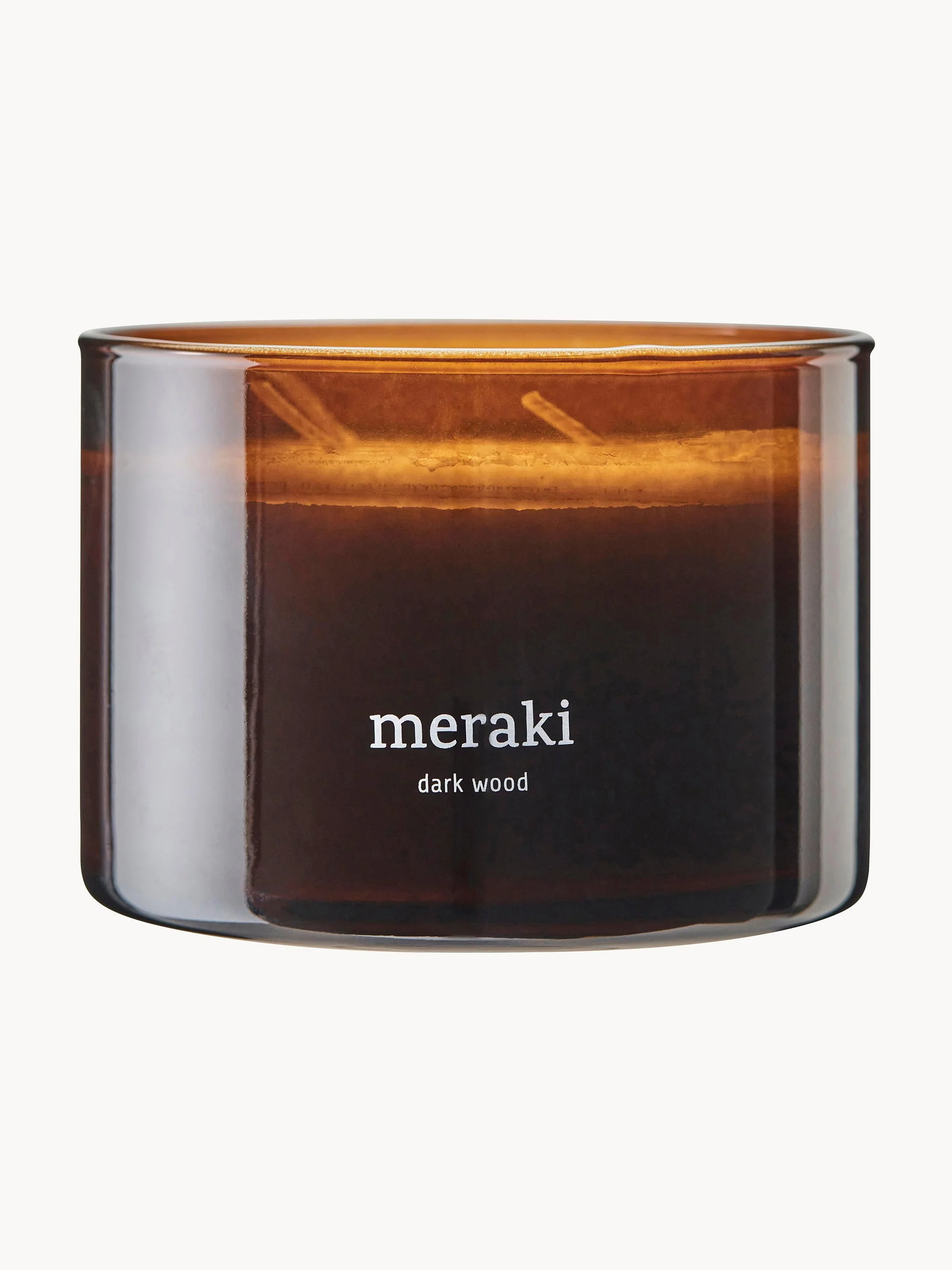 Meraki Three-wick scented candle Dark Wood (nutmeg, cloves & ambergris), Nutmeg, cloves & ambergris