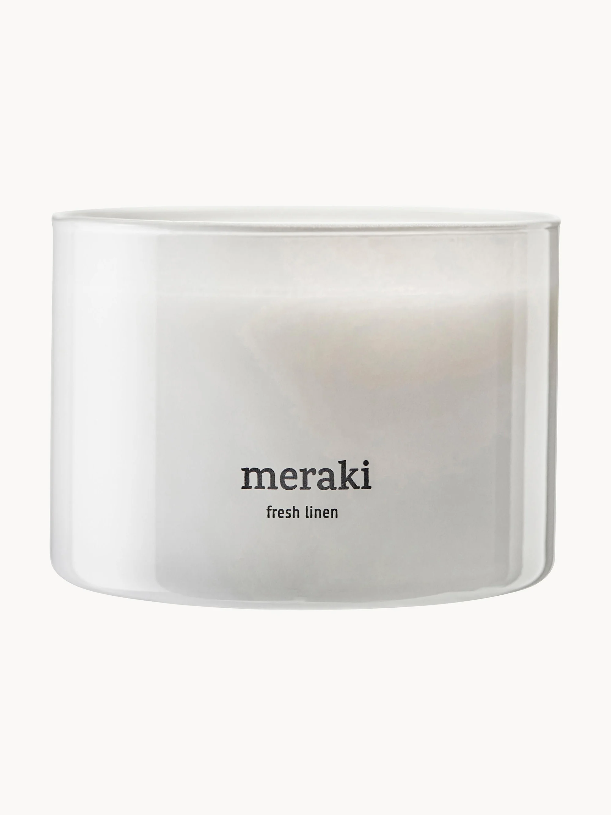 Meraki Three-wick scented candle Fresh Linen (Jasmine & Rose), Jasmine & Rose