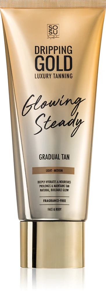 Dripping Gold Glowing Steady self-tanner for gradual tanning