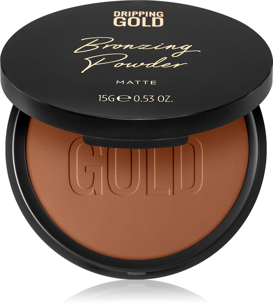 Dripping Gold Luxury Tanning Bronzing Powder compact, bronzing powder for body and face