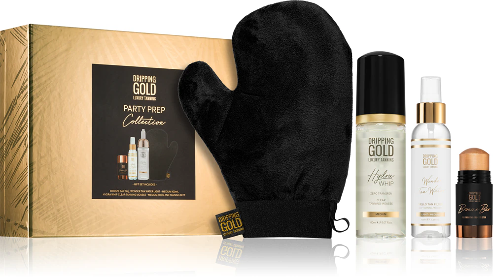 Dripping Gold Party Prep Gift Set (with self-tanning effect)