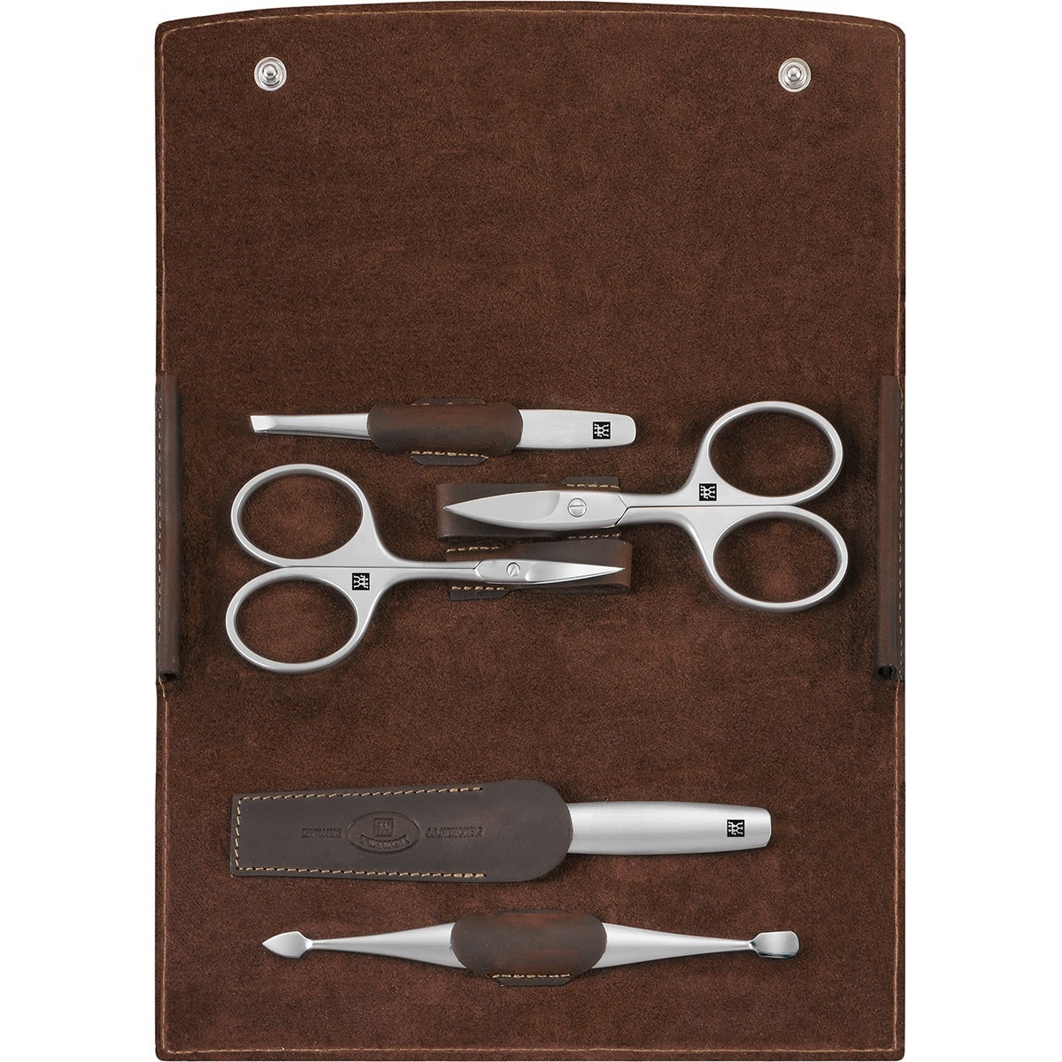 ZWILLING ® ZWILLING ® Snap button case, cowhide, brown, 5 pcs.
