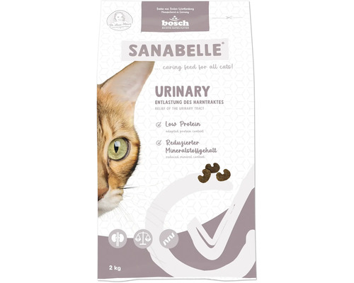 Dry cat food Sanabelle Urinary 2 kg reduced mineral content, relieves kidneys and urinary organs