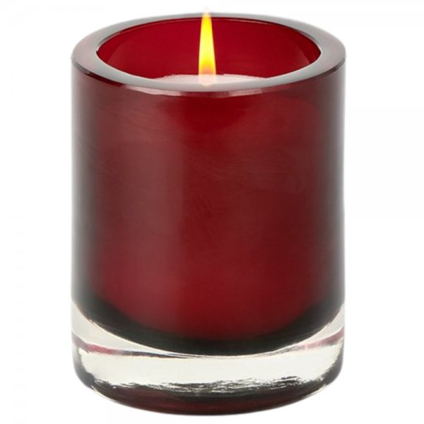 Scented candle Elina Glass Red (10cm) from Lambert