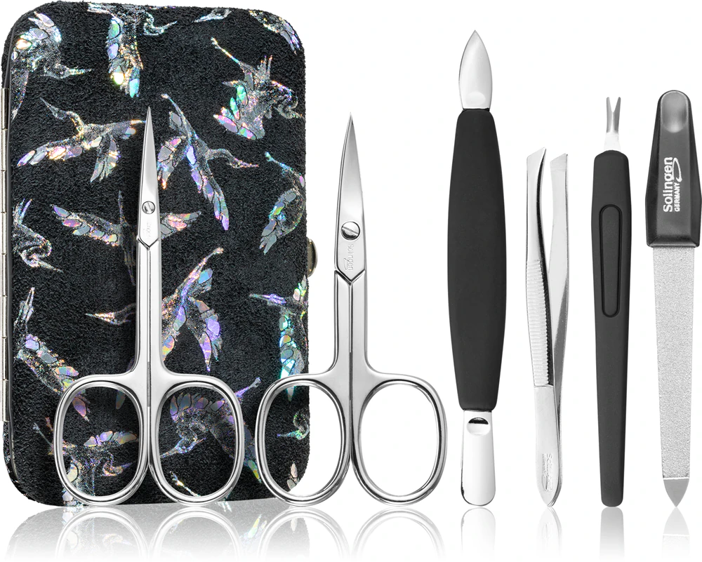 DuKaS Premium Line Solingen 126 manicure set Silver Birds (+ case)