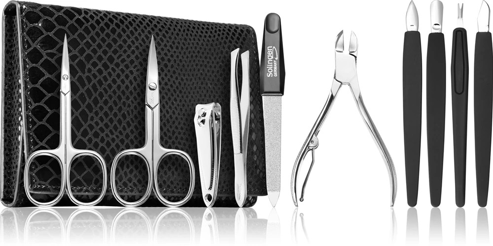 DuKaS Premium Line Solingen 252 manicure set black (leather case)
