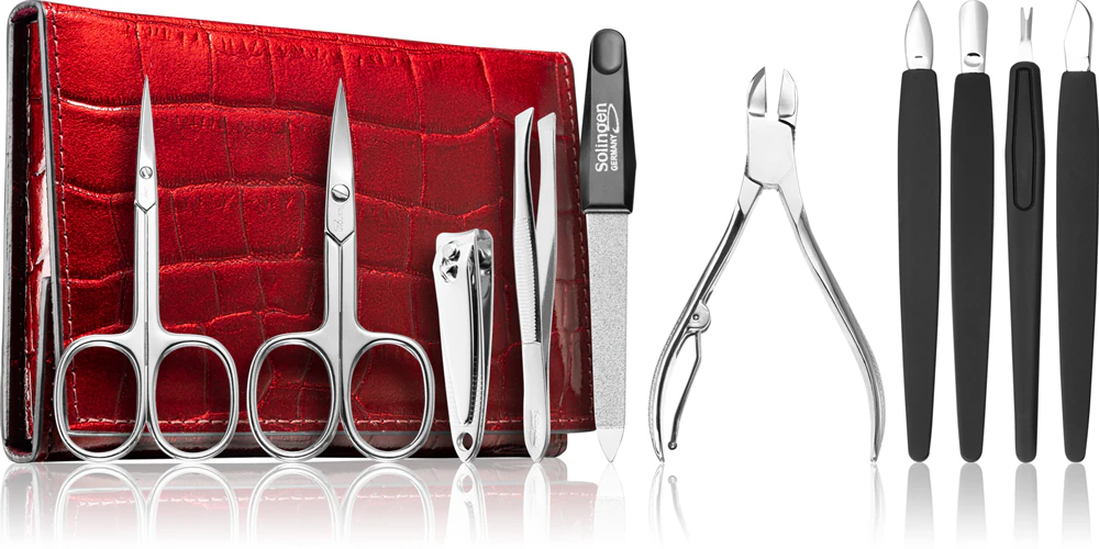 DuKaS Premium Line Solingen 252 manicure set Burgundy (+ case)